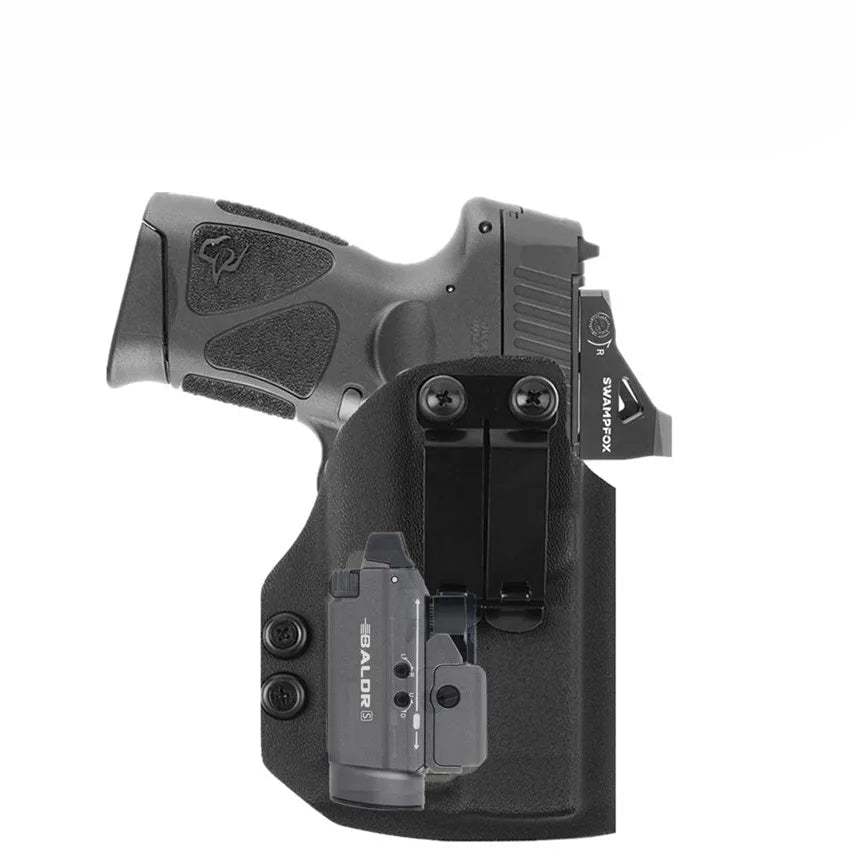 Coldre Velado de Kydex – Linha Taurus Compacta (G2C, G3C, G2S, PT111 G2 e PT140) – Compatível com Red Dot e Lanterna