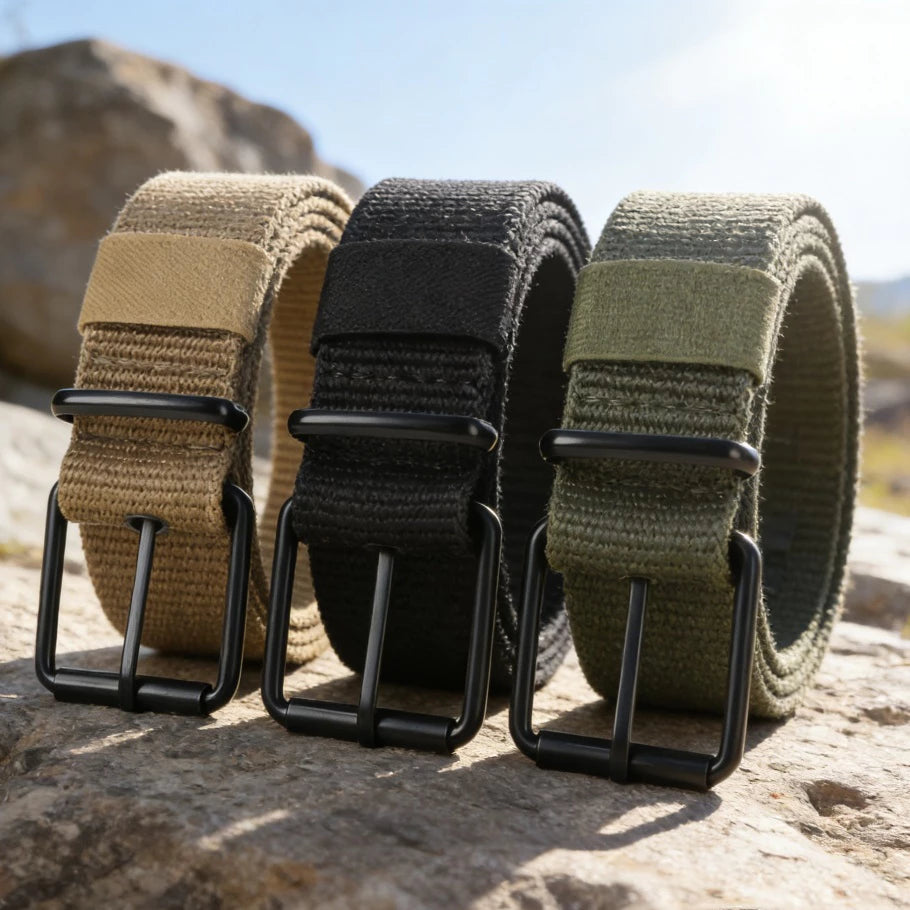 Cinto de Nylon Unissex com Fivela de Agulha