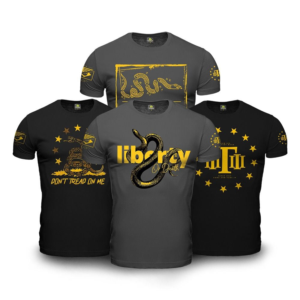 Kit 4 Camisetas Masculinas Liberty Mamba Negra Team Six®