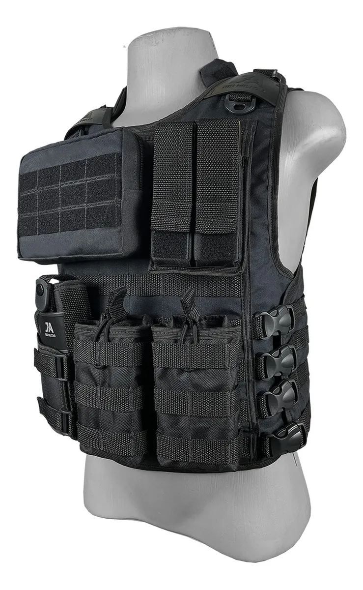 Colete Modular Iron Force® com 5 Itens Inclusos - Preto
