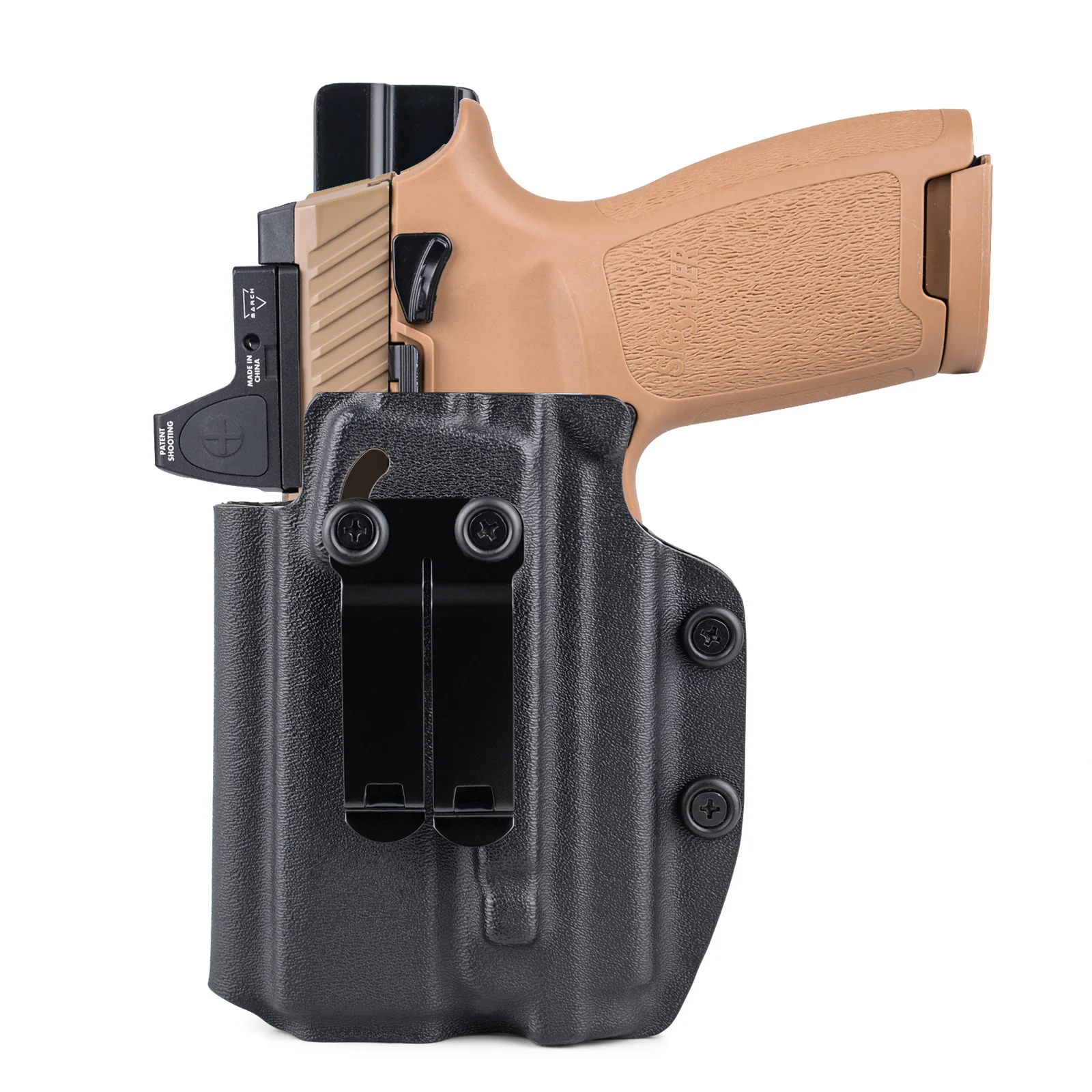 Coldre Velado de Kydex ou Fibra de Carbono para Sig Sauer - P320 M18/ P320 X Carry/ P320 Compact - Compatiével com Lanterna e Red Dot