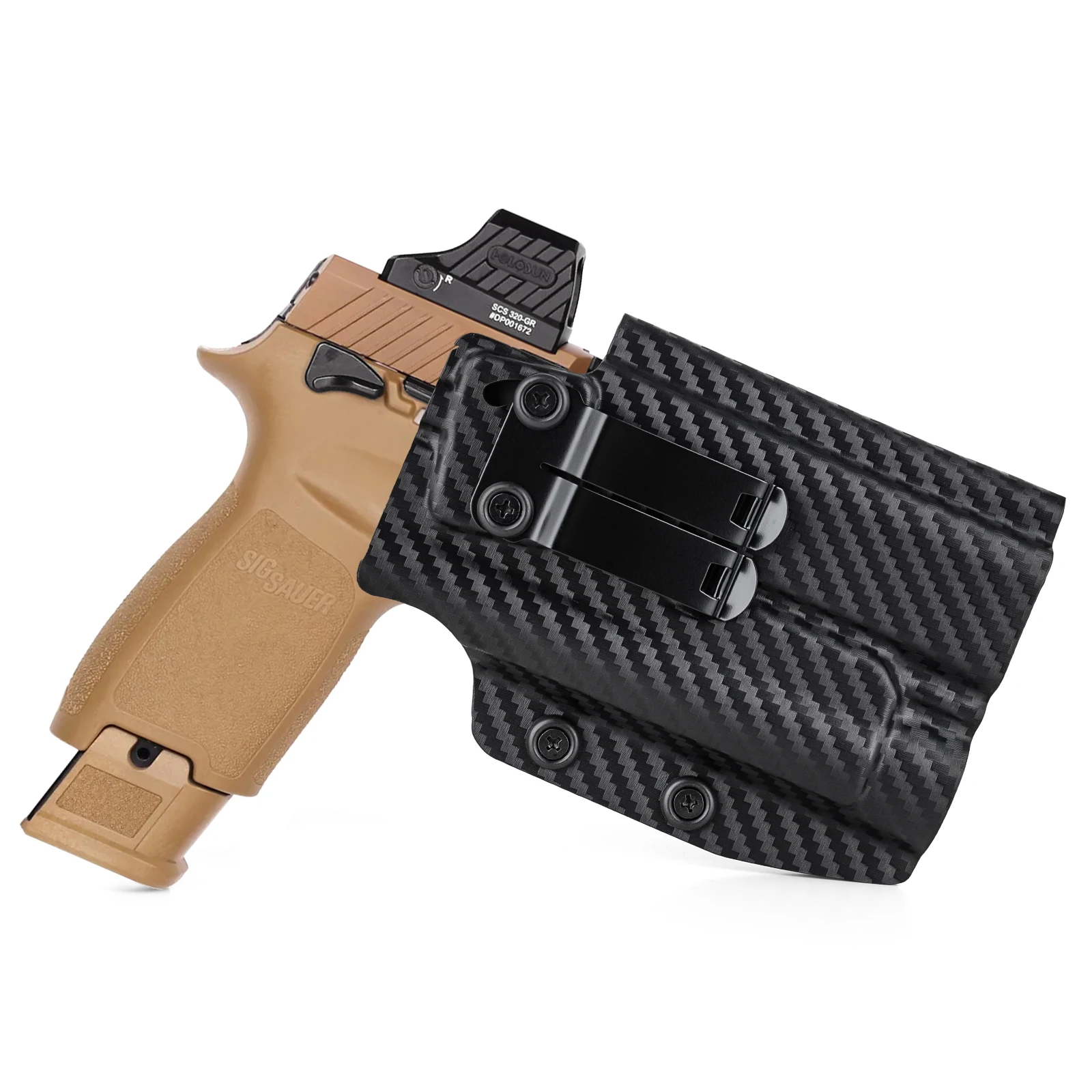 Coldre Velado de Alta Performance para Sig Sauer - Linha P320 - Compatível com Lanterna