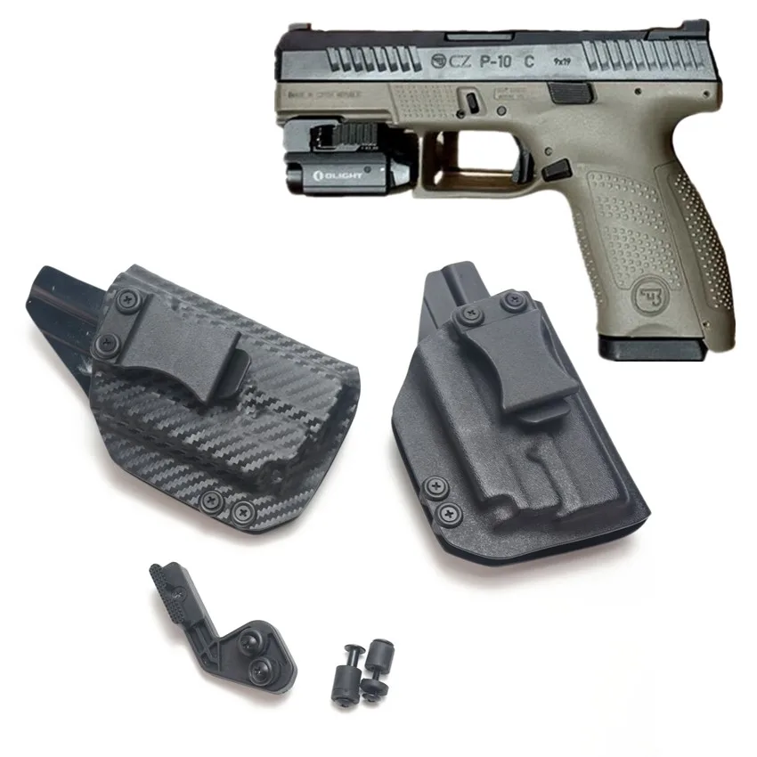 Coldre Velado para CZ P10 C - compatível com Lanterna Olight PL Mini 2 Valkyrie