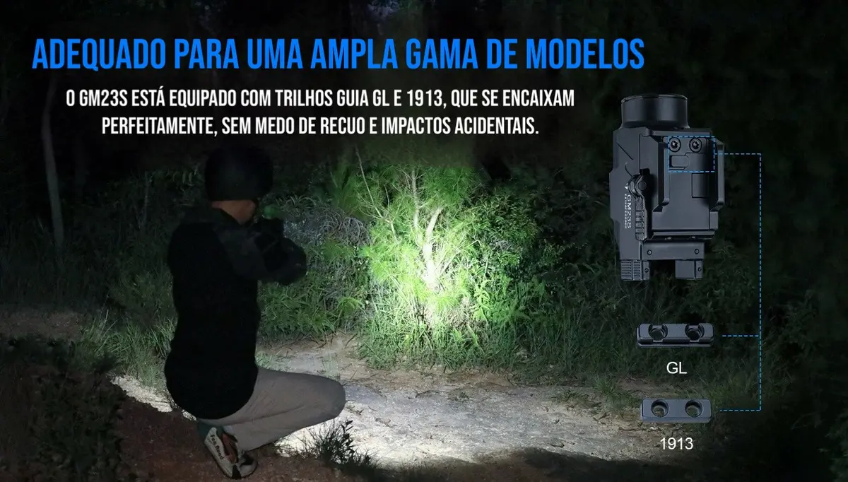 Lanterna Tática Trustfire GM23S com Laser Integrado
