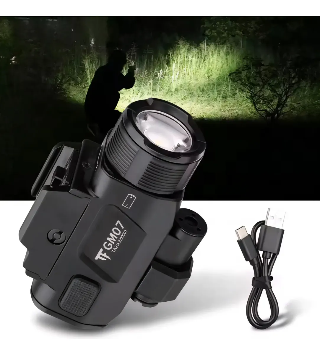 Lanterna Tática Trustfire GM07 com Laser Verde – 1050 Lumens