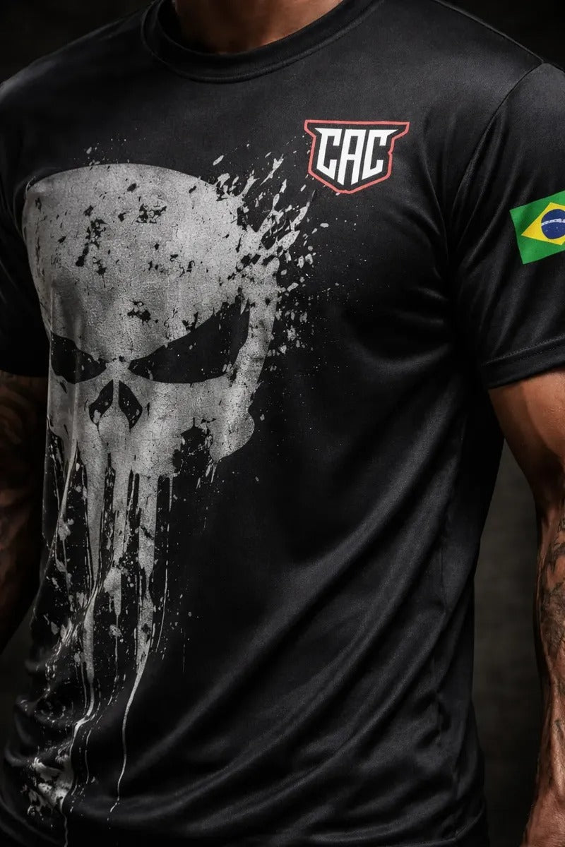 Camiseta Tática CAC The "Punisher" | Proteção UV+ Dry Fit