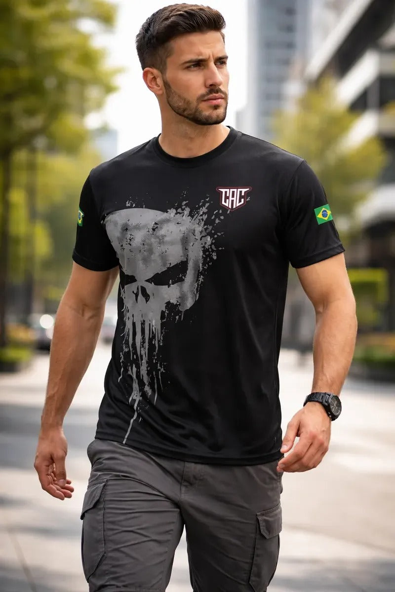 Camiseta Tática CAC The "Punisher" | Proteção UV+ Dry Fit