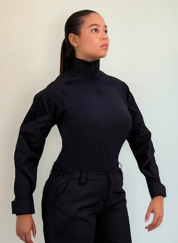 Combat Shirt Feminina Military  - Preto