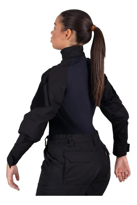 Combat Shirt Feminina Military  - Preto