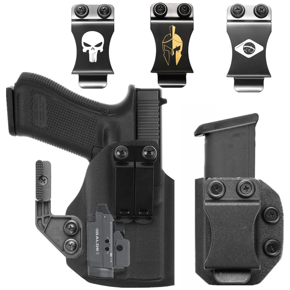 Coldre Velado de Kydex para Glock – Com Lanterna - Modelos (G17, G19, G19X, G25 e G45)