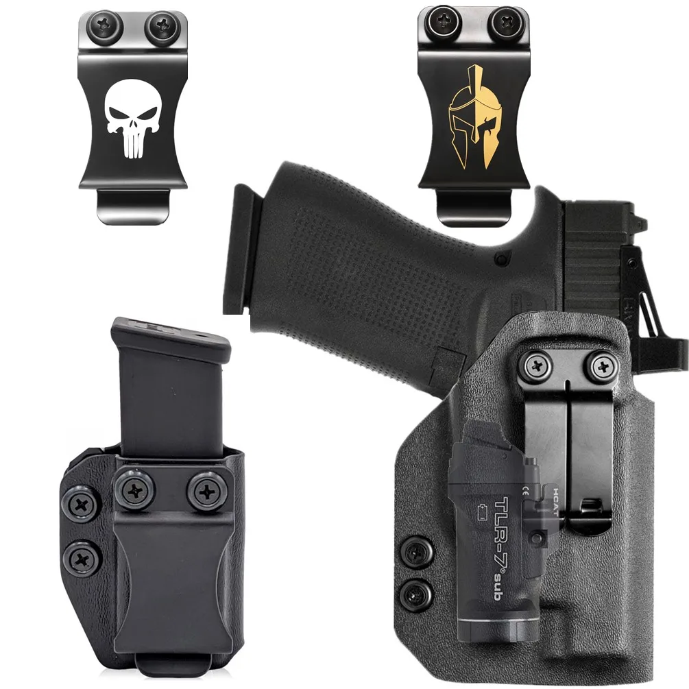 Coldre VeladoKydex ou Fibra de Carbono Glock G43X / G48 – Compatível c