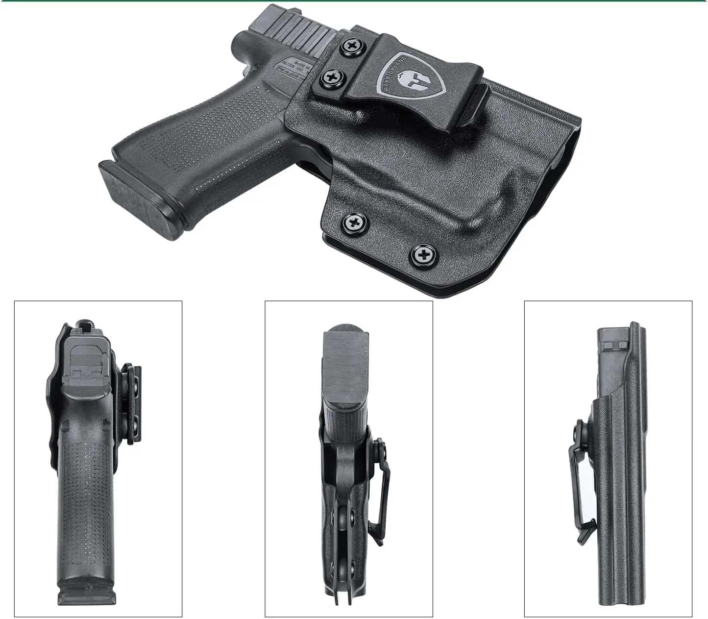 Coldre Velado Kydex ou Fibra de Carbono para Glock G43 e G43X com Lanterna TLR-6
