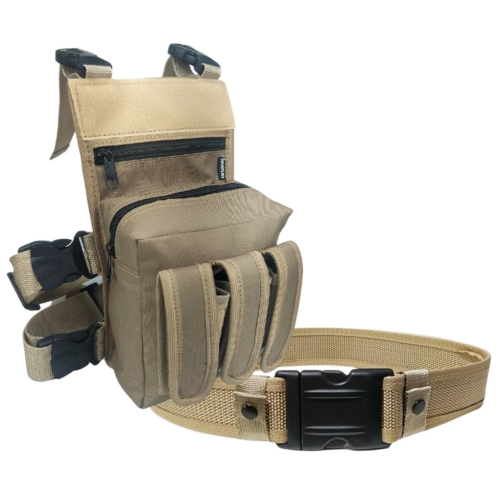 Bornal Tático De Perna + Cinto Tático Militar