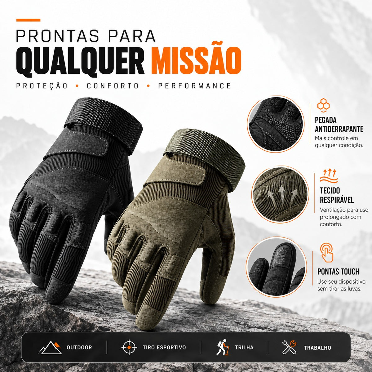 Luva Tática Combat