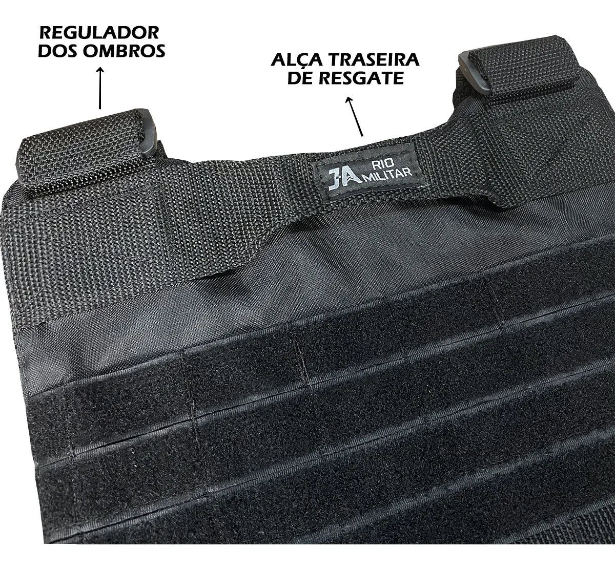 Capa de Colete Plate Carrier Modular J.A. - Preto