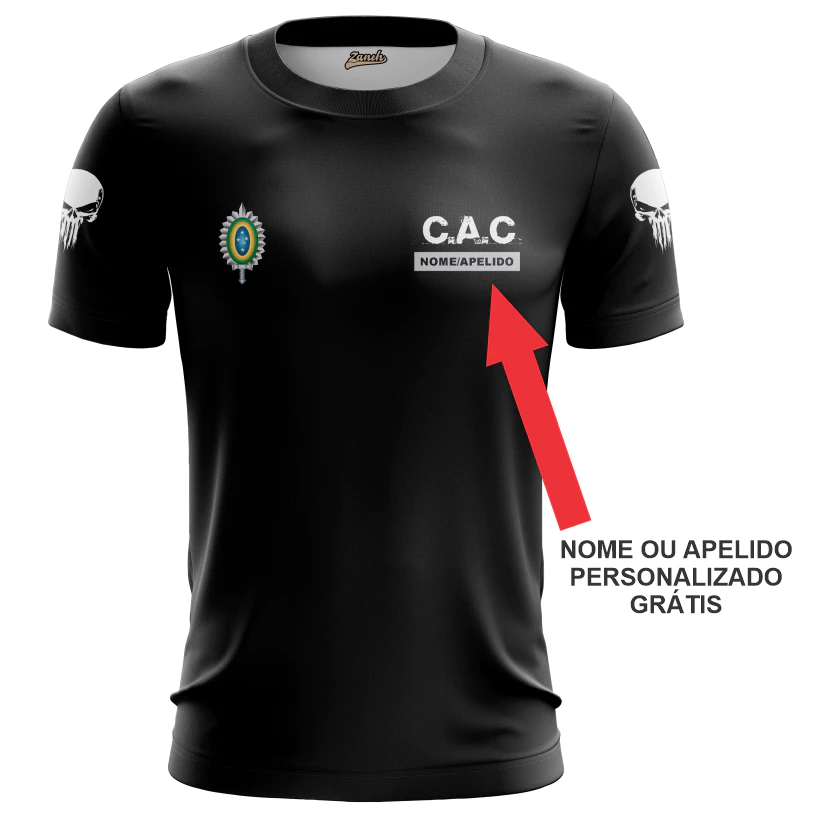 Camiseta CAC - Nome Personalizado GRÁTIS