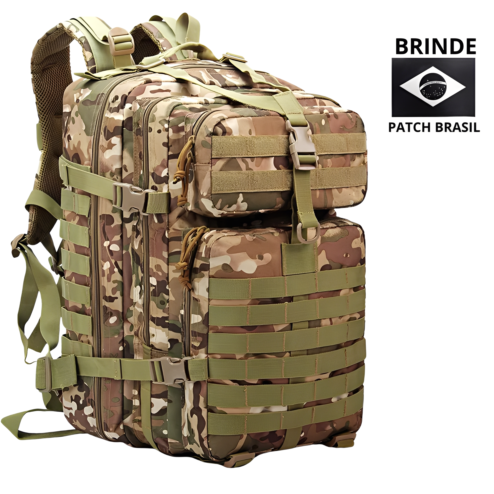 Mochila Tática 50 Litros Outdoor® - Camuflada
