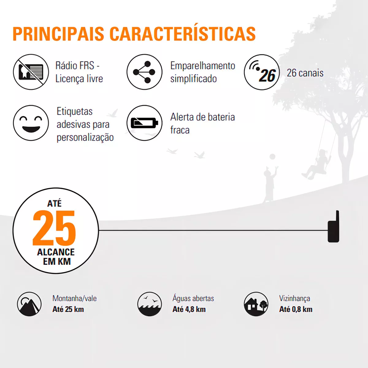 Rádio Comunicador Motorola - 25KM (1 Par)