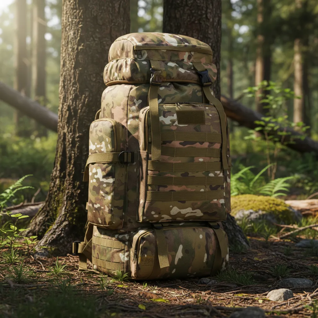 Mochila Trilha e Camping 80 Litros - Camuflada