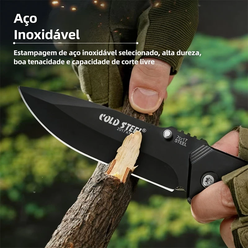 Canivete Dobrável Tático Black Sable