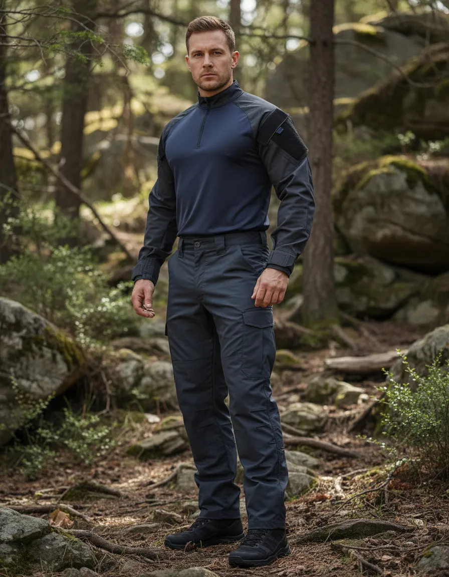 Farda Completa : Combat Shirt + Calça Tática - Azul Noturno