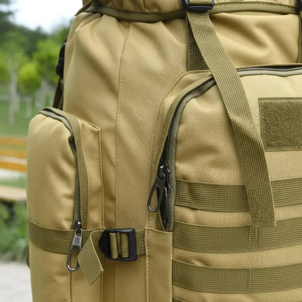 Mochila Trilha e Camping 80 Litros - Cáqui