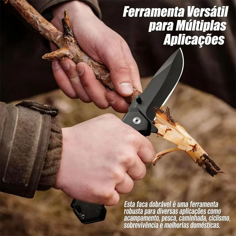 Canivete Dobrável Tático Black Sable