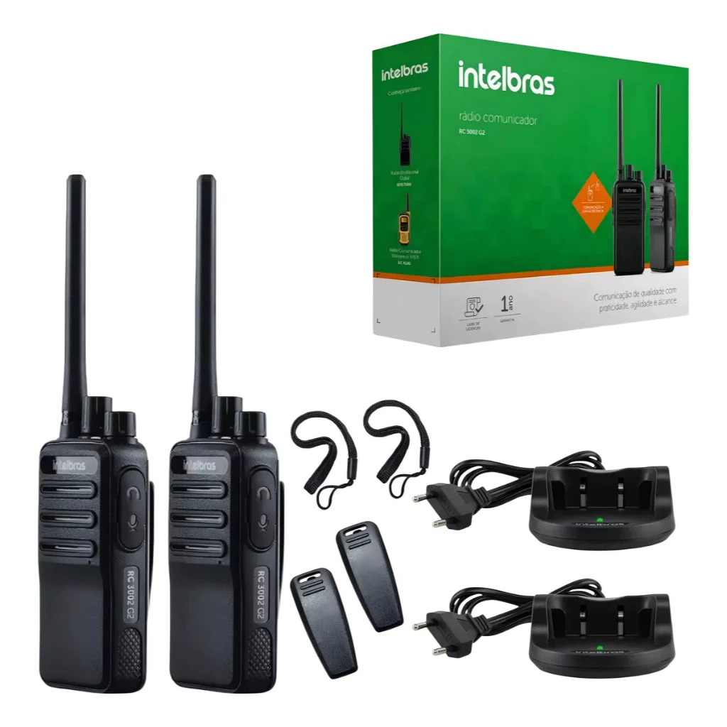 Rádio Comunicador Intelbras – Kit com 2 Unidades