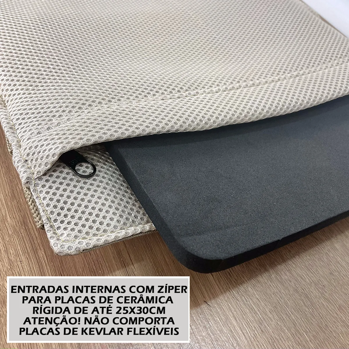 Capa de Colete Plate Carrier Modular J.A. - Cáqui