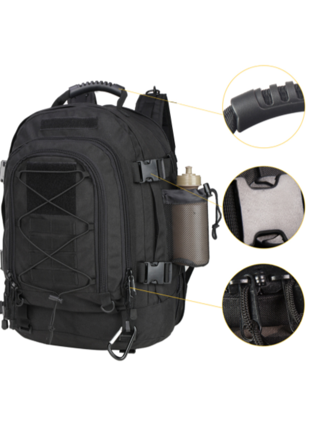 Mochila 40L > 60L Combat® - Preta