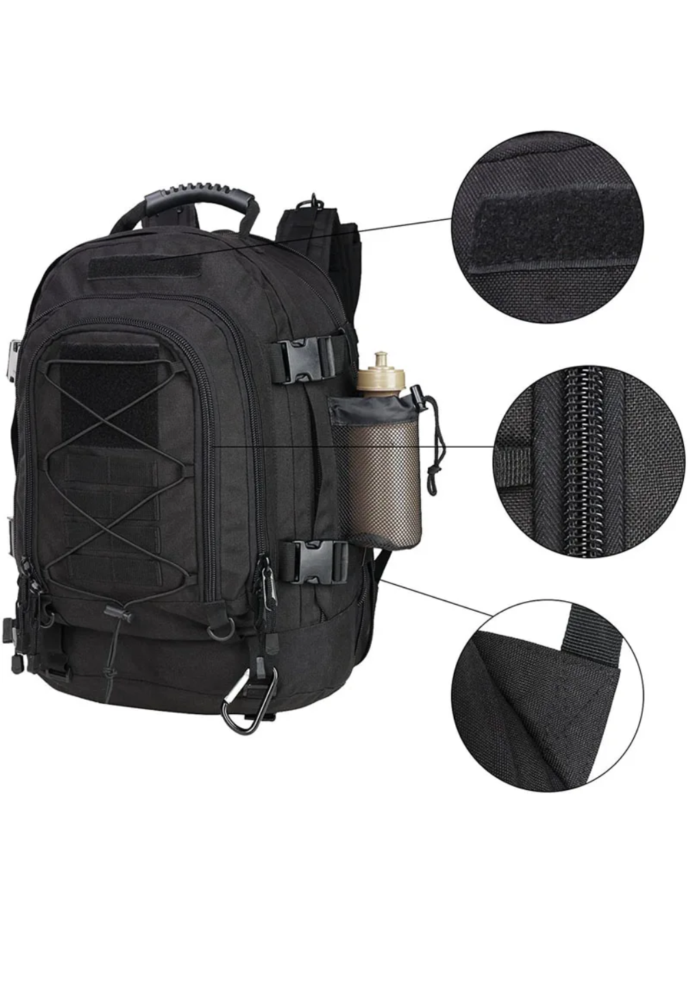 Mochila 40L > 60L Combat® - Preta