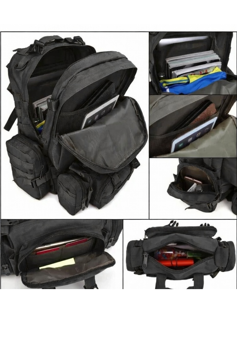 Mochila Tática Armor 65 Litros - Preta