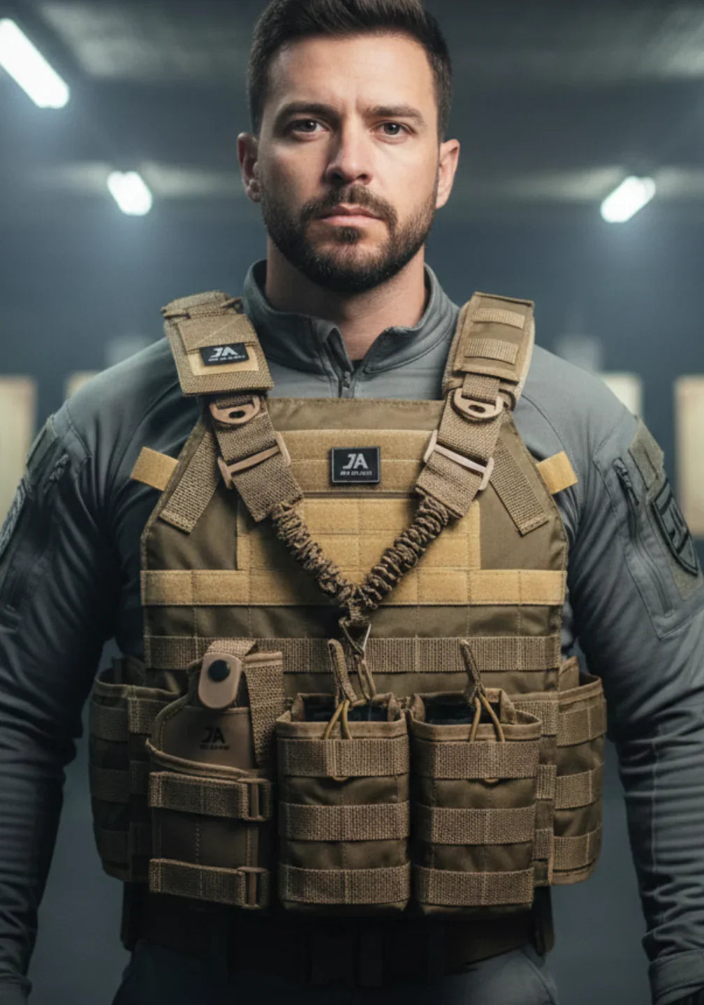 Capa de Colete Modular Plate Carrier B.O.P.E. - Cáqui
