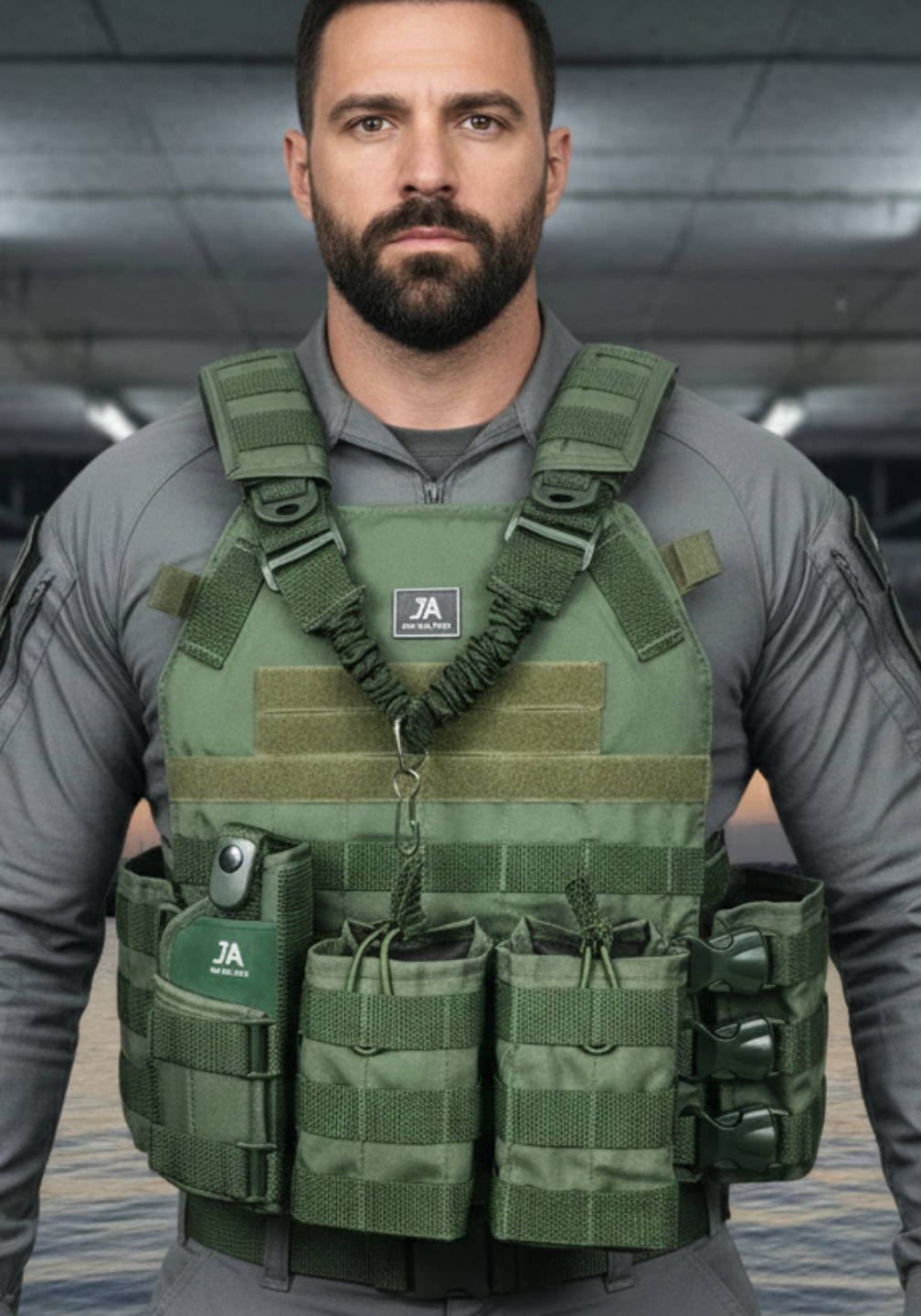 Capa de Colete Modular Plate Carrier B.O.P.E. - Verde Oliva