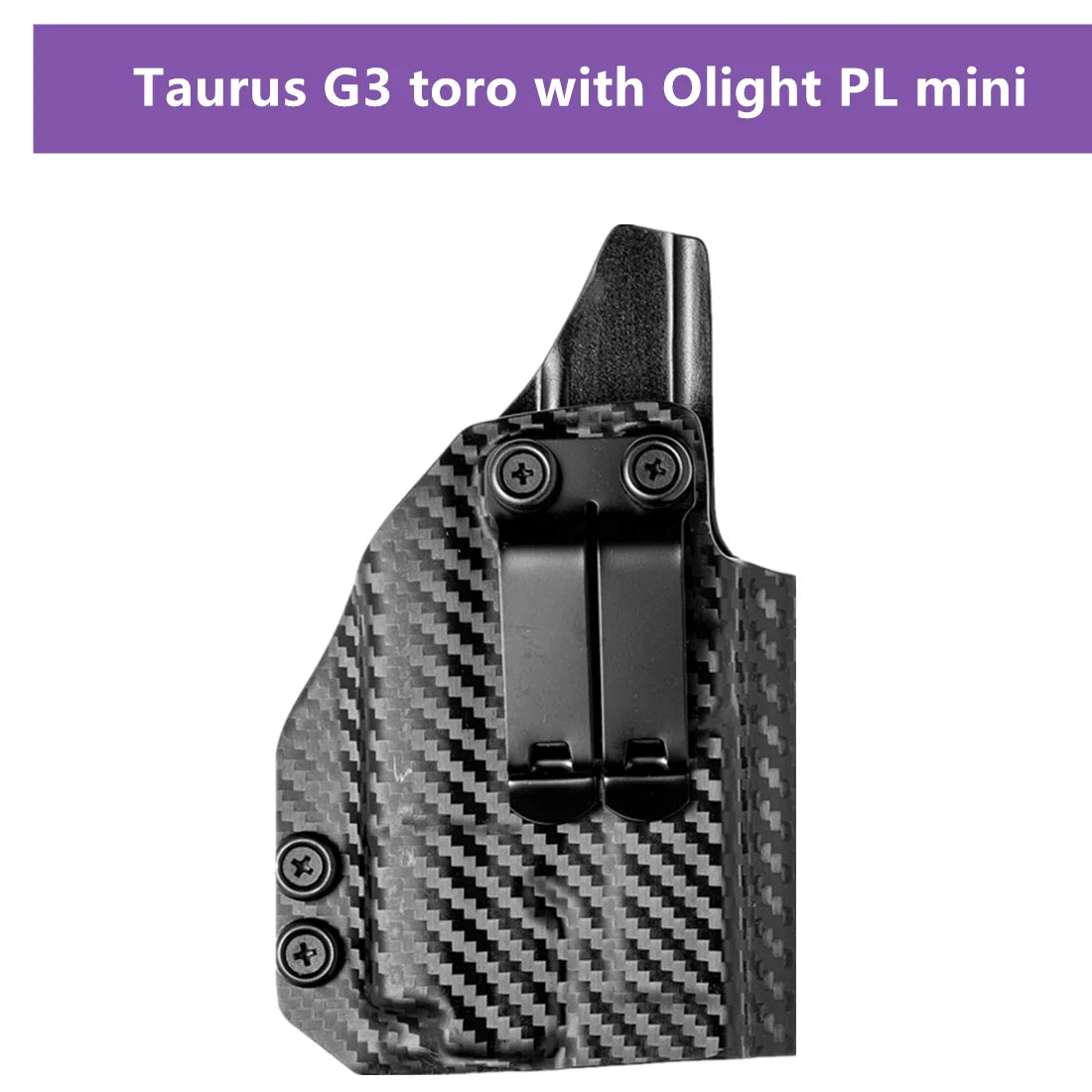 Coldre Velado em Fibra de Carbono para Taurus G3 TORO – Compatível com Red Dot e Lanterna