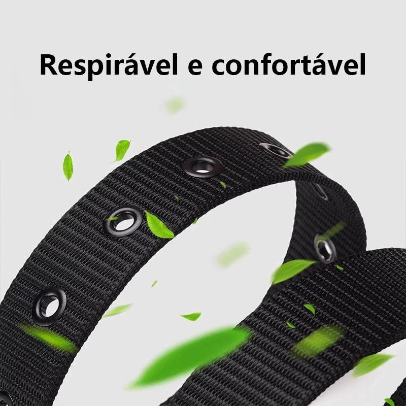 Cinto de Nylon Unissex com Fivela de Agulha