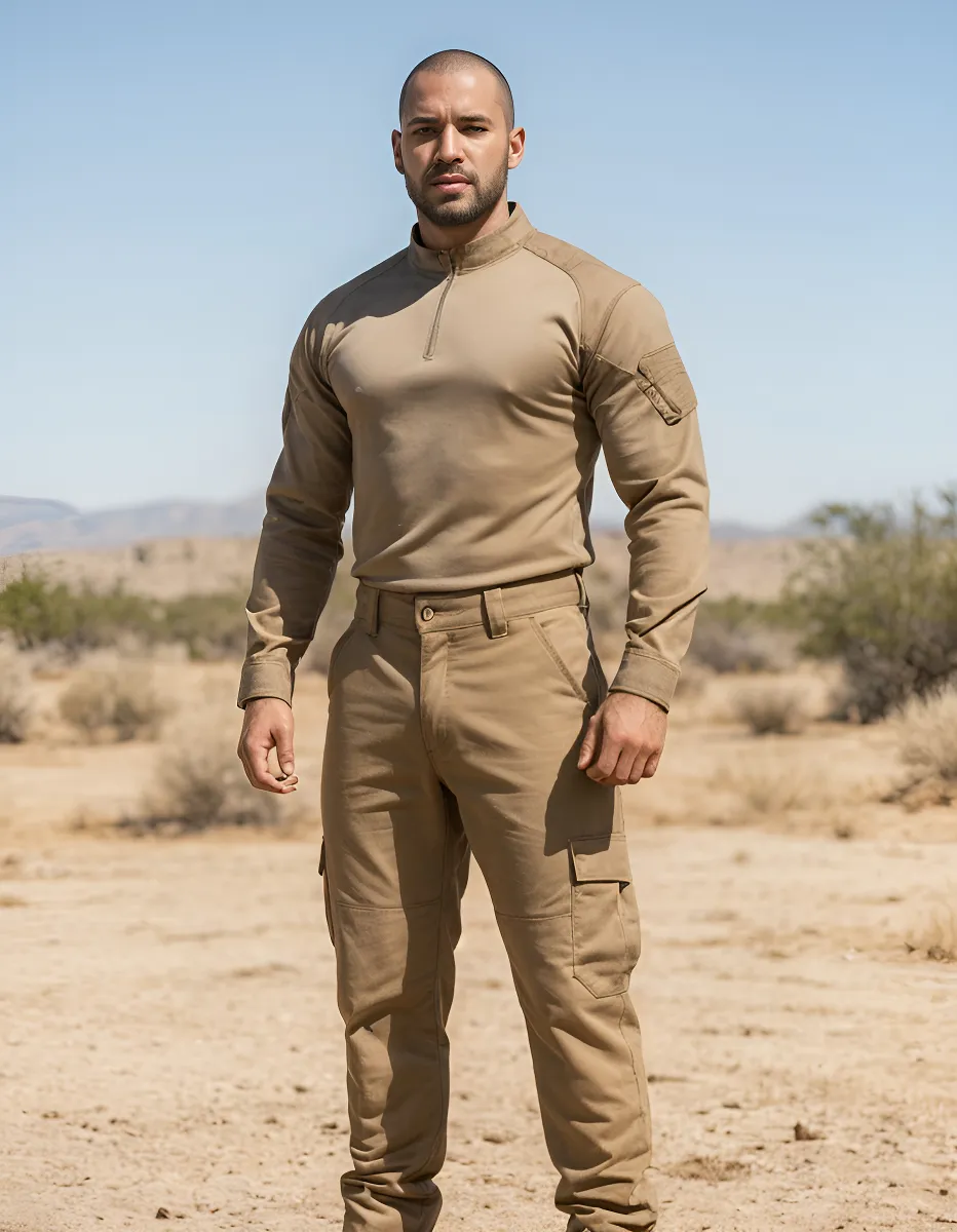 Farda Completa: Combat Shirt + Calça Tática - Cáqui