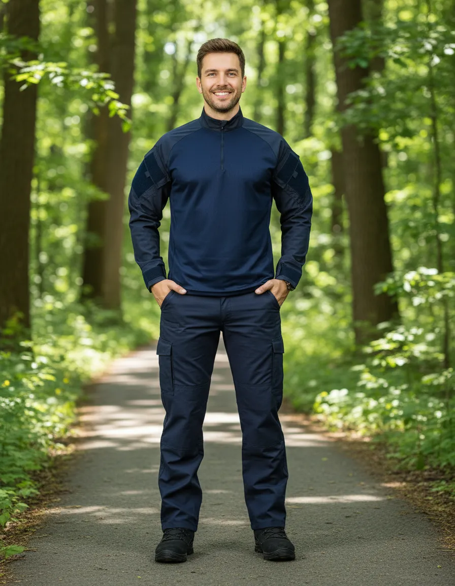 Farda Completa : Combat Shirt + Calça Tática - Azul Noturno