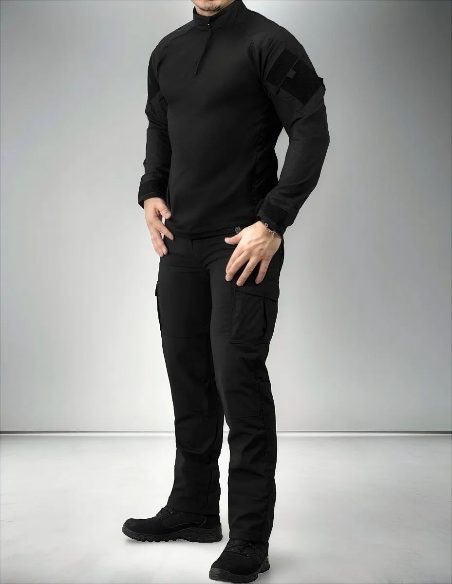 FARDA SENTINEL: Combat Shirt + Calça Tática - Preta