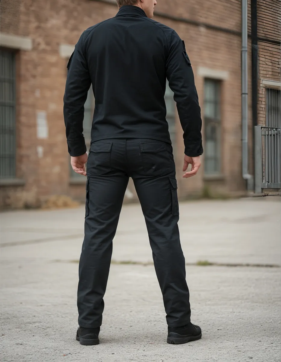 FARDA SENTINEL: Combat Shirt + Calça Tática - Preta