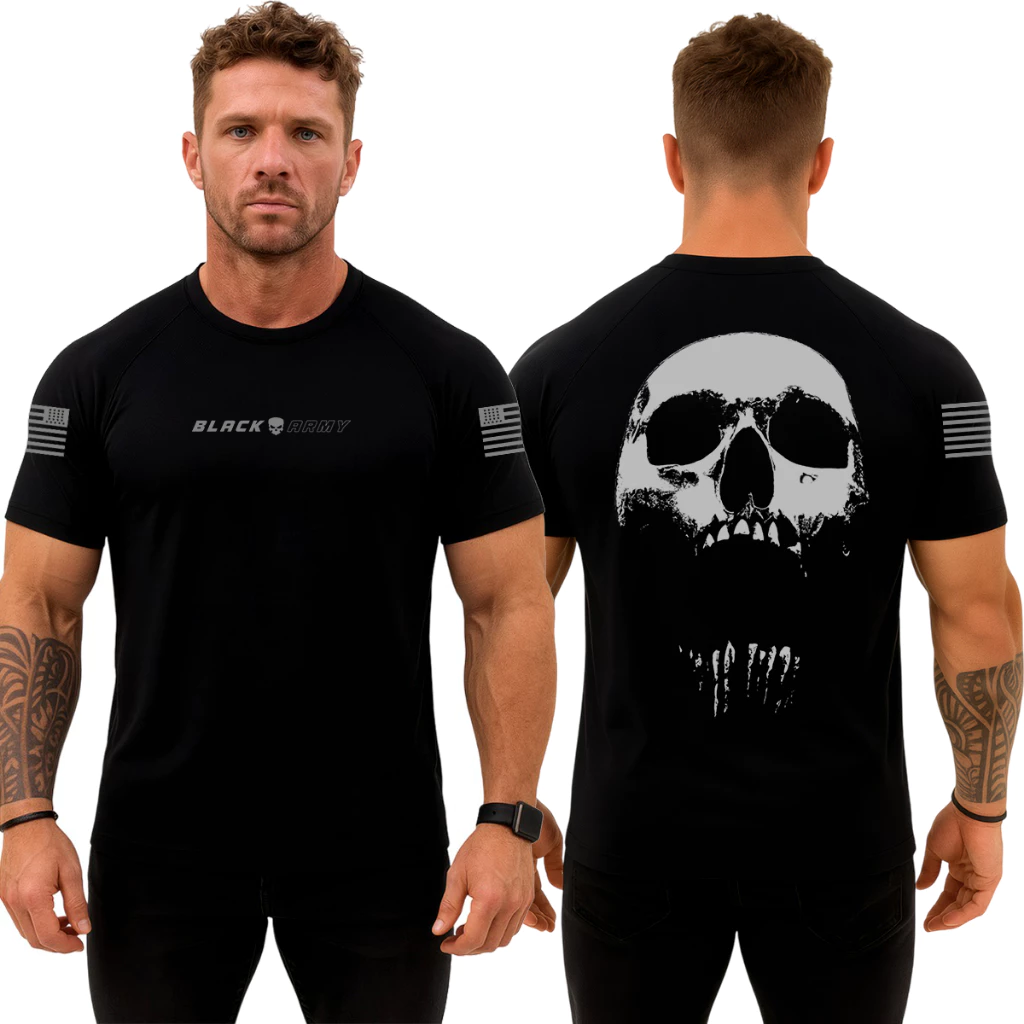Camiseta Militar Black Army – Caveira