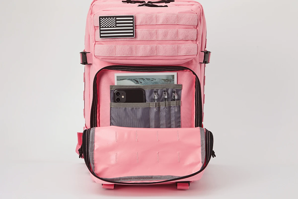 Mochila Tática Outdoor 50 Litros  - Rosa